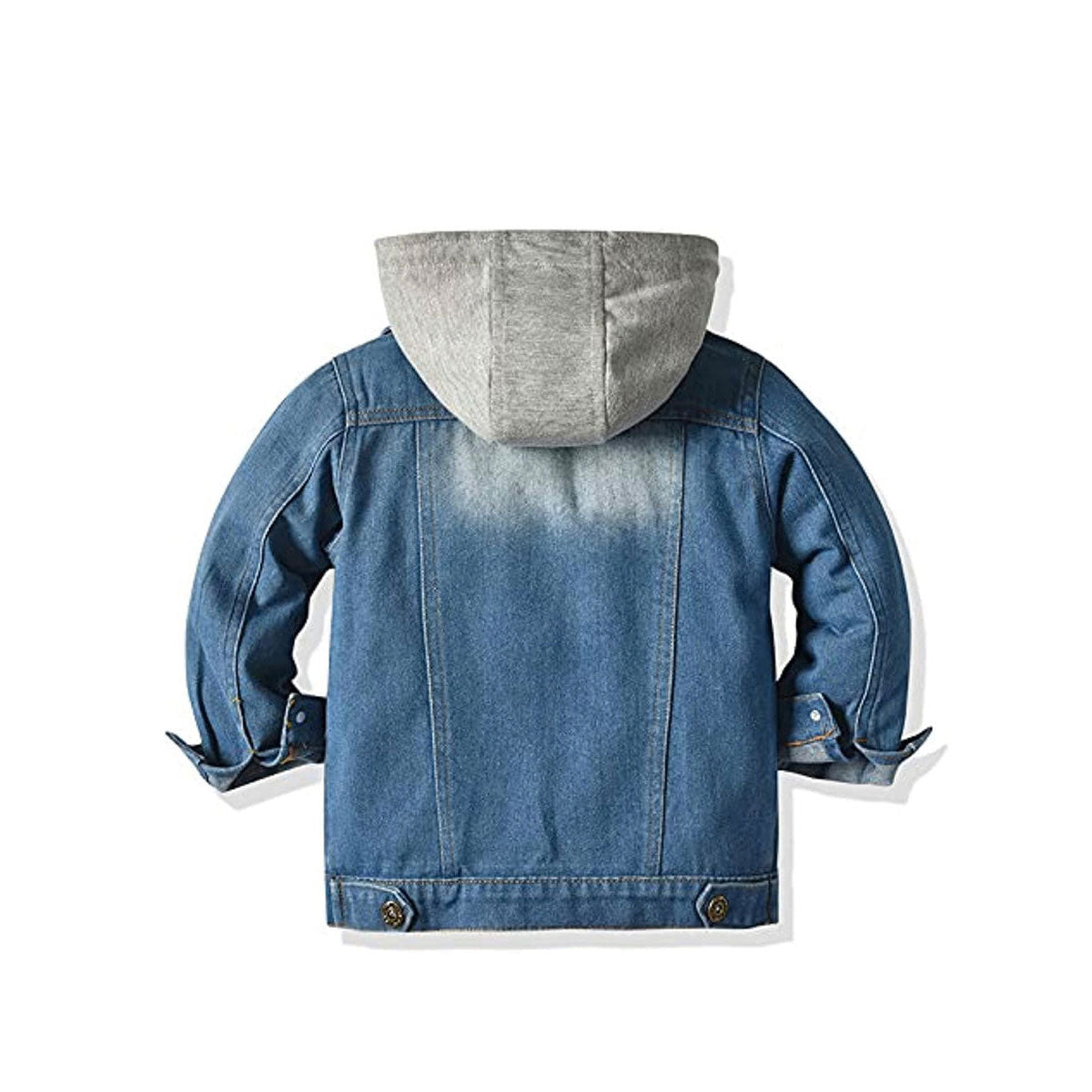 Hooded Jean Jacket - Gray