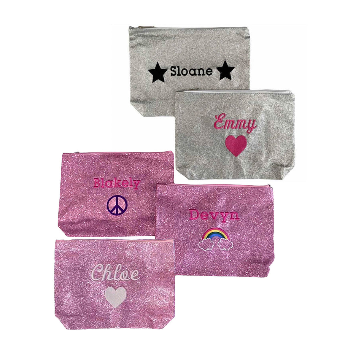 Glitter Pouch - Silver