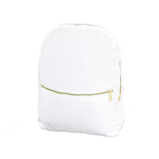 Backpack - White Seersucker