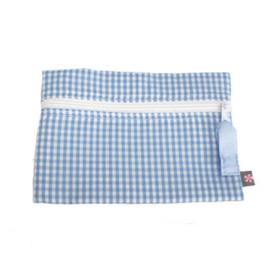 Cosmo Pouch - Baby Blue Gingham