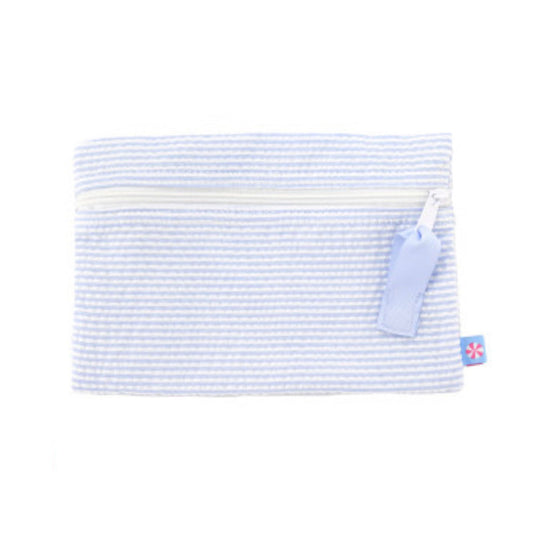 Cosmo Pouch - Baby Blue Seersucker