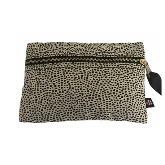 Cosmo Pouch - Cheetah Seersucker