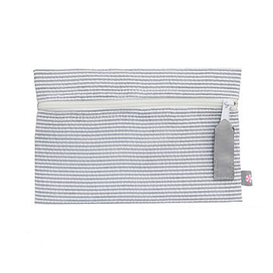 Cosmo Pouch - Grey Seersucker