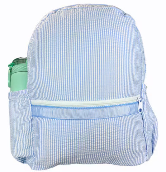 Backpack - Baby Blue Seersucker