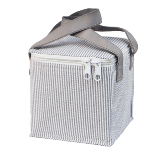 Snack Square - Grey Seersucker