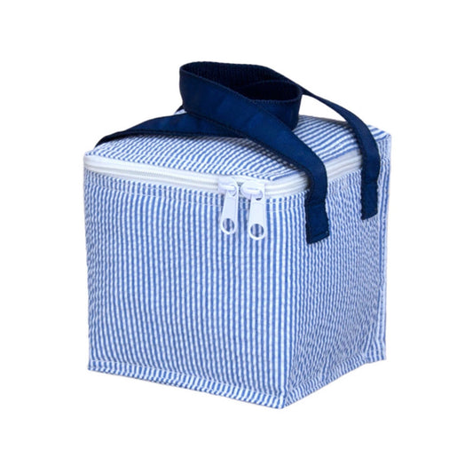 Snack Square - Navy Seersucker