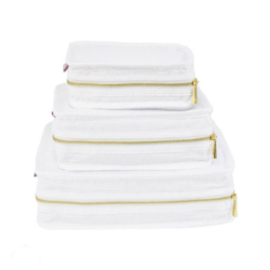 Stacking Cubes - White Seersucker