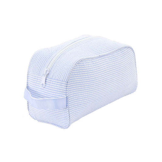 Traveler Dopp Kit - Baby Blue Seersucker