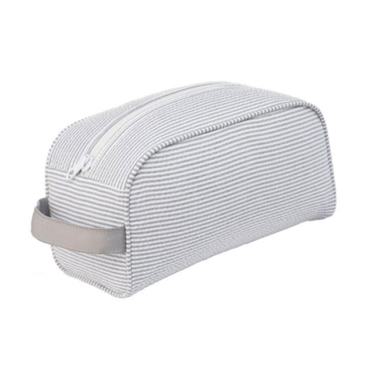 Traveler Dopp Kit - Grey Seersucker
