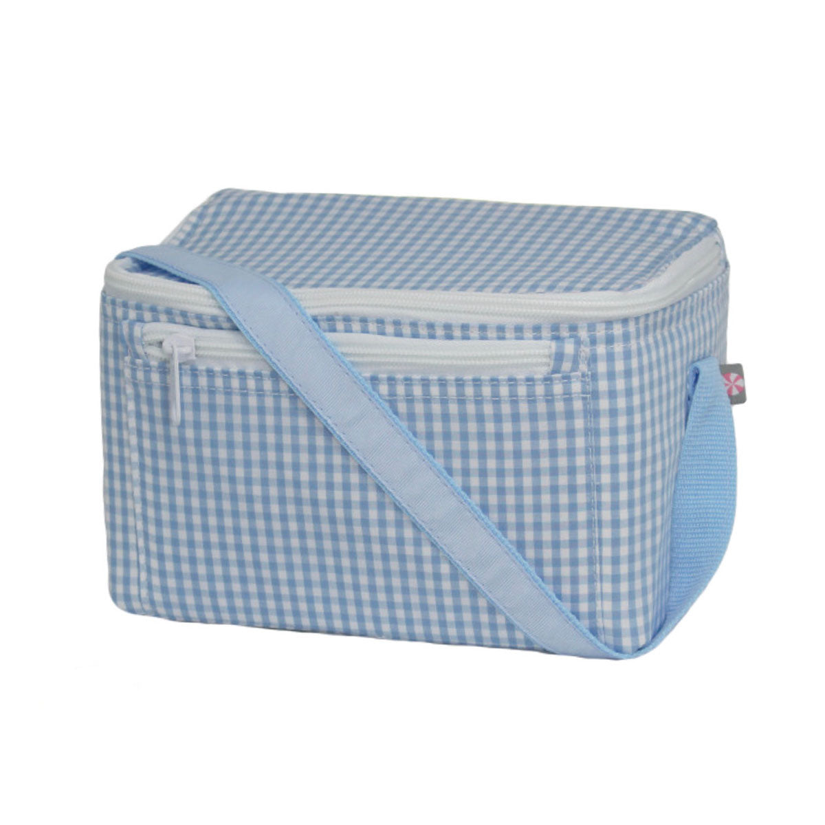 Baby Blue Stripe Glossy Gumdrop Lunch Box by Mint Sweet Little Things