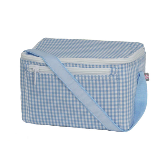 Wide Lunch Box - Baby Blue Gingham