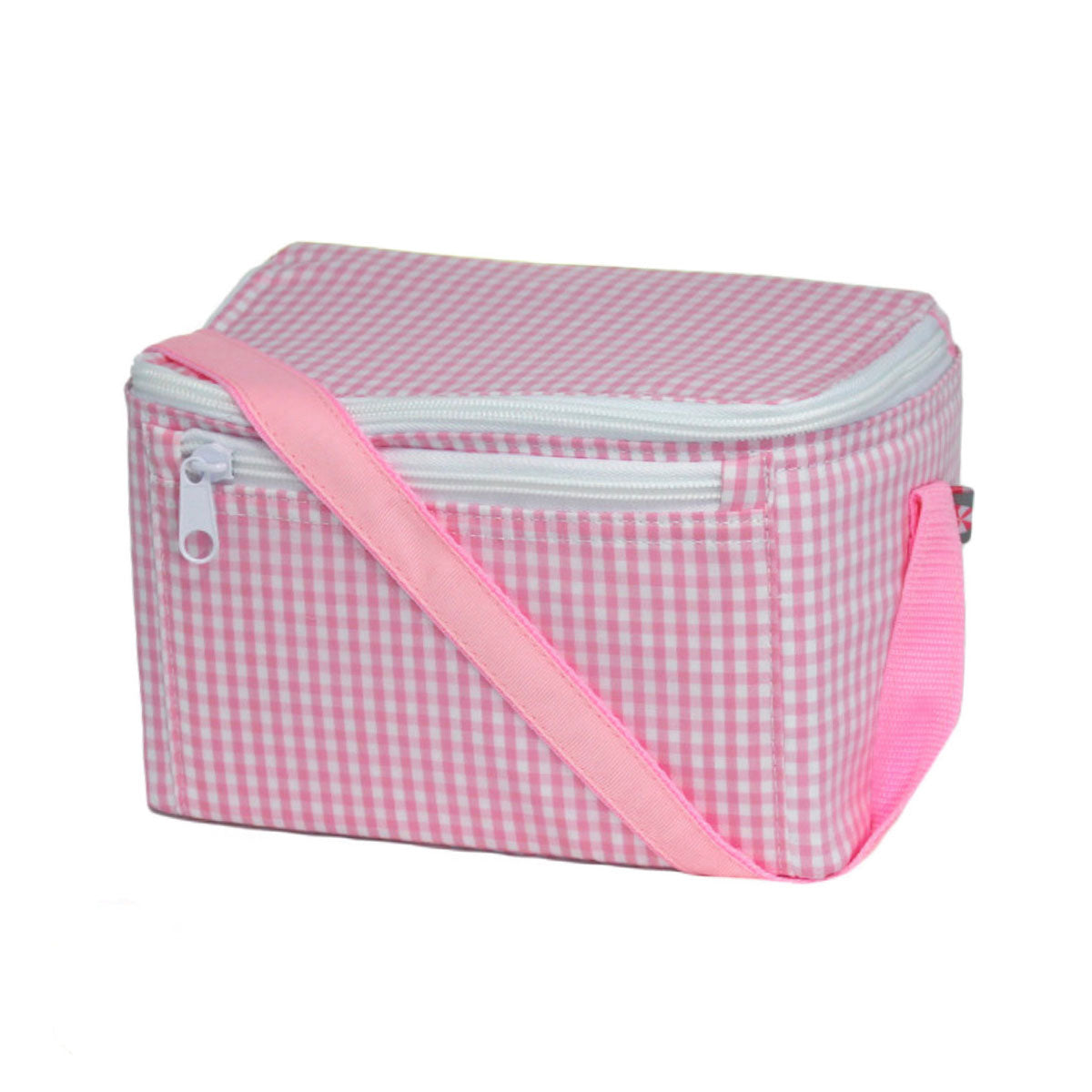 Wide Lunch Box - Pink Gingham