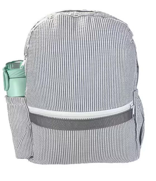 Backpack - Grey Seersucker