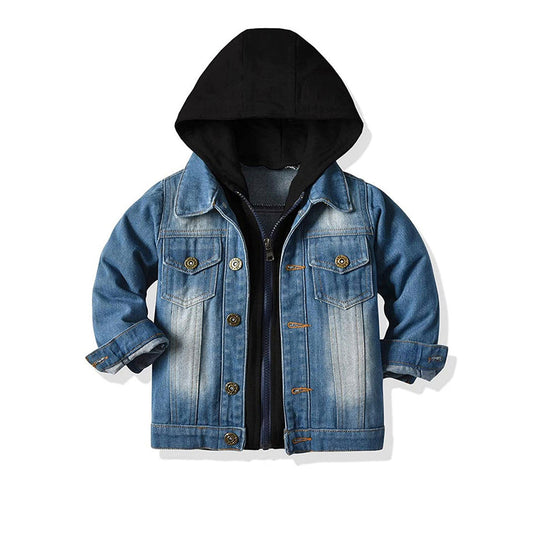 Hooded Jean Jacket - Black