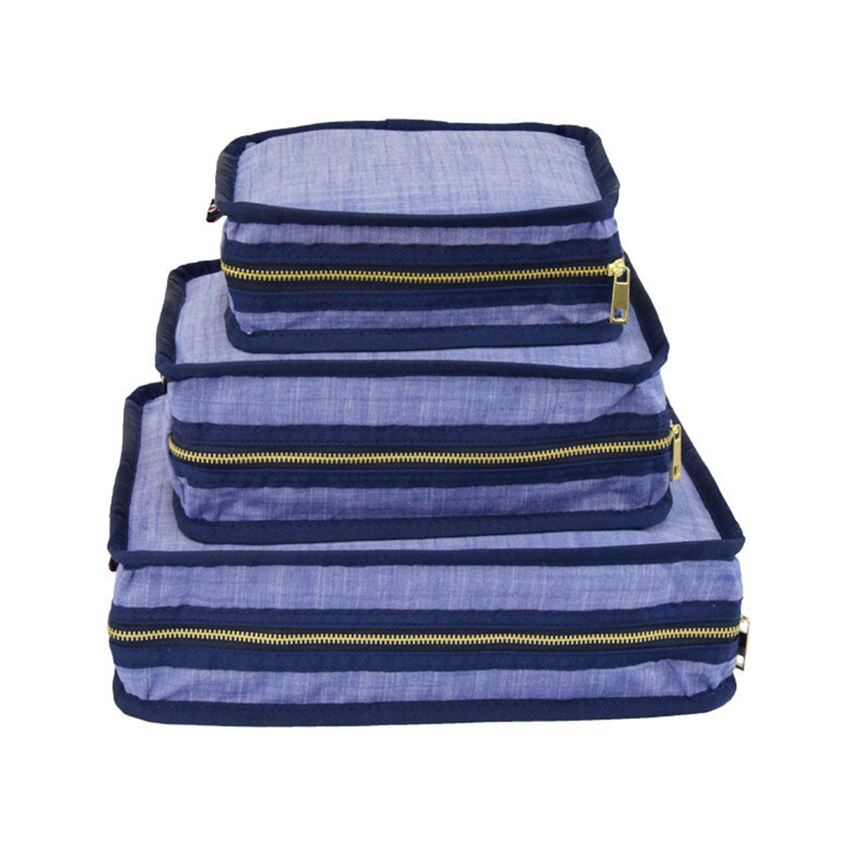 Stacking Cubes - Denim Chambray