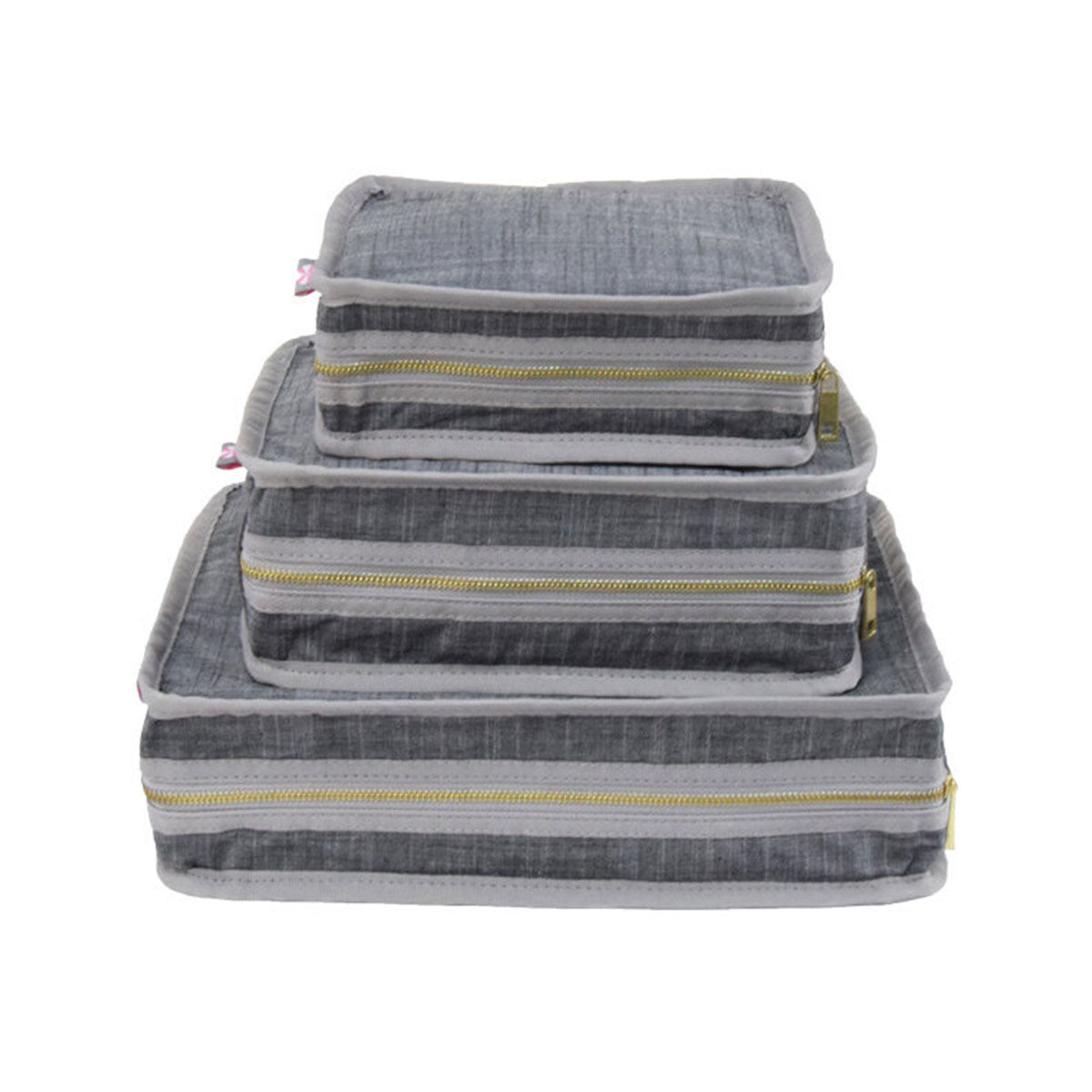 Stacking Cubes - Grey Chambray